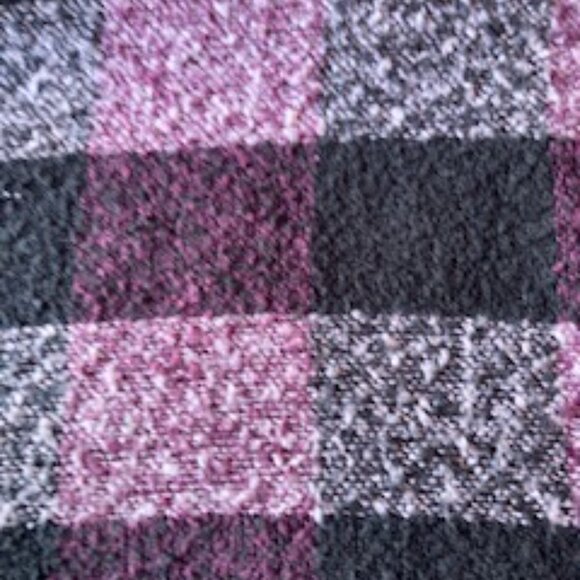 Plaid Purple Poncho - Picture 4 of 6